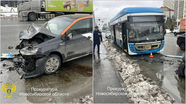 Смертельное ДТП в Новосибирске: Водитель каршеринга выехал на встречку и протаранил троллейбус, пострадал ребенок